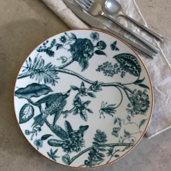 6 Assiettes PlatesBotanic 27Cm EnPorcelaine