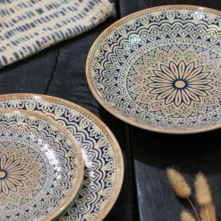 6 Assiettes PlatesByzance 27Cm EnPorcelaine