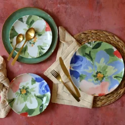 6 Assiettes PlatesFloralux 26Cm EnPorcelaine