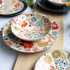 6 Assiettes PlatesJaipur 27Cm En Grès