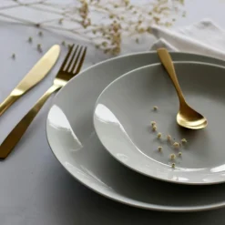 6 Assiettes PlatesMetropolitan 27Cm EnPorcelaine Blanche