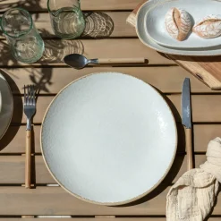 6 Assiettes PlatesNuance 27Cm EnPorcelaine Blanc