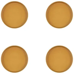 4 Assiettes Scandi jaune ocre - D.16 cm