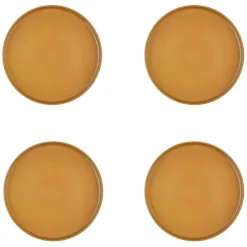4 Assiettes Scandi jaune ocre - D.21 cm