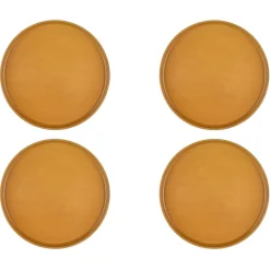 4 Assiettes Scandi jaune ocre - D.27 cm