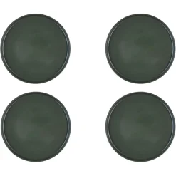 4 Assiettes Scandi vert olive - D.27 cm