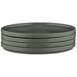 4 Assiettes Scandi vert olive - D.21 cm