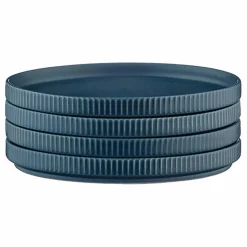 4 Assiettes Scandi bleu marine - D.16 cm