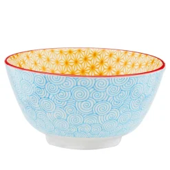 6 Bols apéritif Pattern Color bleu clair/rouge/jaune - D.12 cm