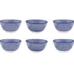 6 Bols apéritif Pattern Dark blue bleu foncé - D.12 cm