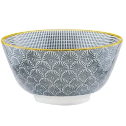 6 Bols apéritif Pattern Eclipse gris anthracite - D.12 cm