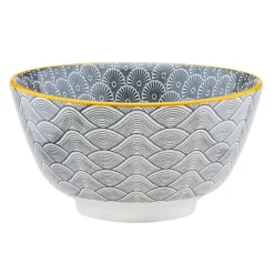 6 Bols apéritif Pattern Eclipse gris anthracite - D.12 cm
