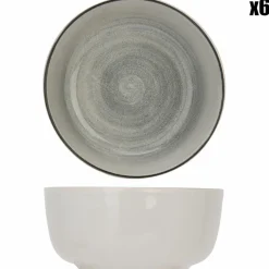 6 Bols en Grès Baltic gris - D.14.5 cm