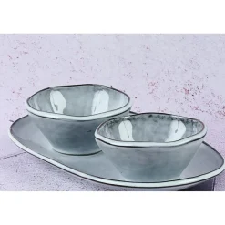 6 Bols en Grès Cloud gris clair - 20 cl