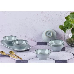 6 Bols en Grès Cloud gris clair - 20 cl