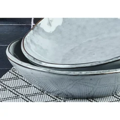 6 Bols en Grès Cloud gris clair - 75 cl