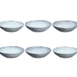 6 Bols en Grès Cloud gris clair - 75 cl