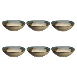 6 Bols en Grès Island kaki/bleu - 100 cl