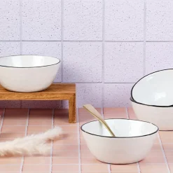 4 Bols en Grès Pure blanc neige - 100 cL