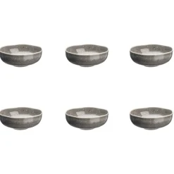 6 Bols en Grès Stellar gris/anthracite - 25 cl