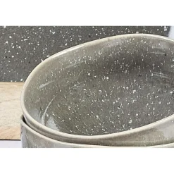 6 Bols en Grès Stellar gris/anthracite - 70 cl