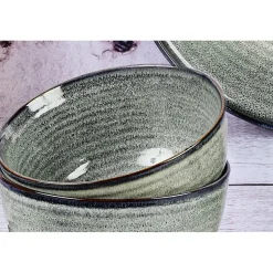 6 Bols en Grès Zen gris/bleu - 50 cl