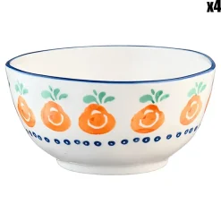 4 Bols en Pocelaine Napoli multicolore - D.12 cm