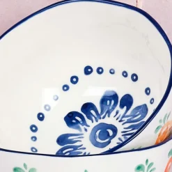 4 Bols en Pocelaine Napoli multicolore - D.12 cm