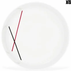 6 Bols en Porcelaine Bistrot blancs - D.19x5 cm