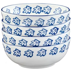 4 Bols en Porcelaine Napoli multicolores - 90 cL