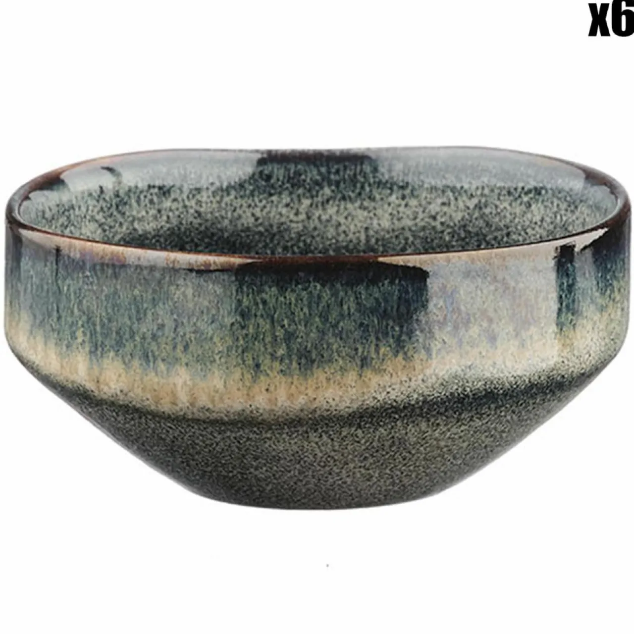 6 Bols Genesis bleu/gris kaki - D.11 cm