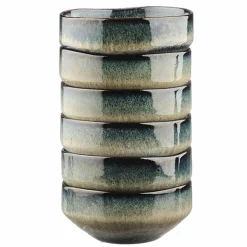 6 Bols Genesis bleu/gris kaki - D.11 cm