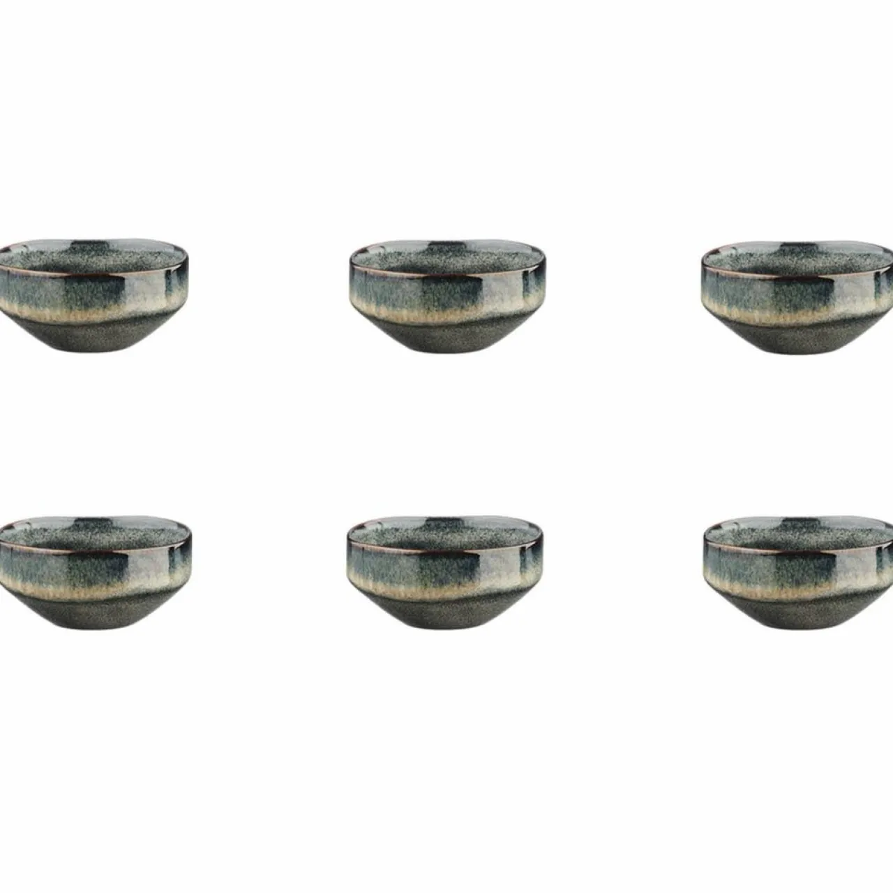 6 Bols Genesis bleu/gris kaki - D.11 cm