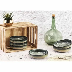 6 Bols Genesis bleu/gris kaki - D.17 cm