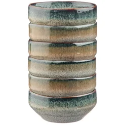 6 Bols Genesis bleu/gris/kaki - 12 cl