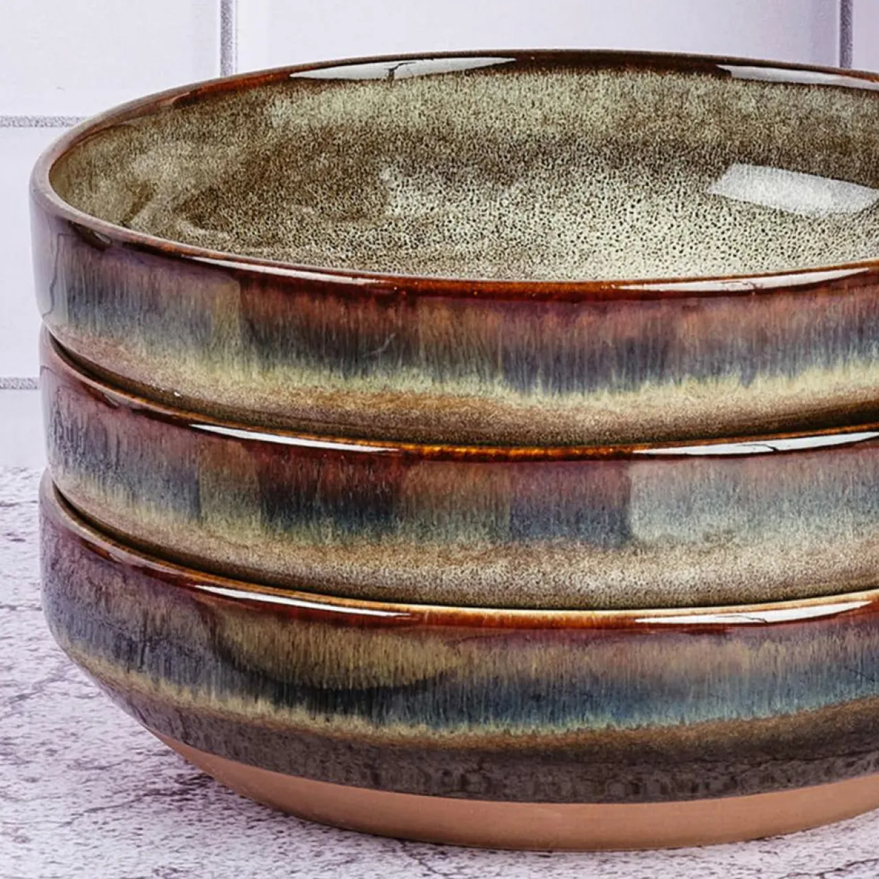 6 Bols Genesis marron volcanique - 45 cl