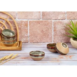 6 Bols Genesis marron volcanique - 12 cl