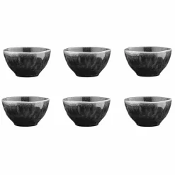6 Bols Moon noirs - D.14.5 cm
