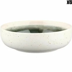 6 Bols Oxygen gris/vert bouteille/beige - D.13 cm