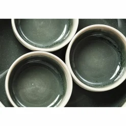 6 Bols Oxygen gris/vert bouteille/beige - D.9 cm