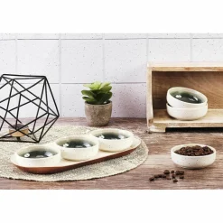 6 Bols Oxygen gris/vert bouteille/beige - D.9 cm