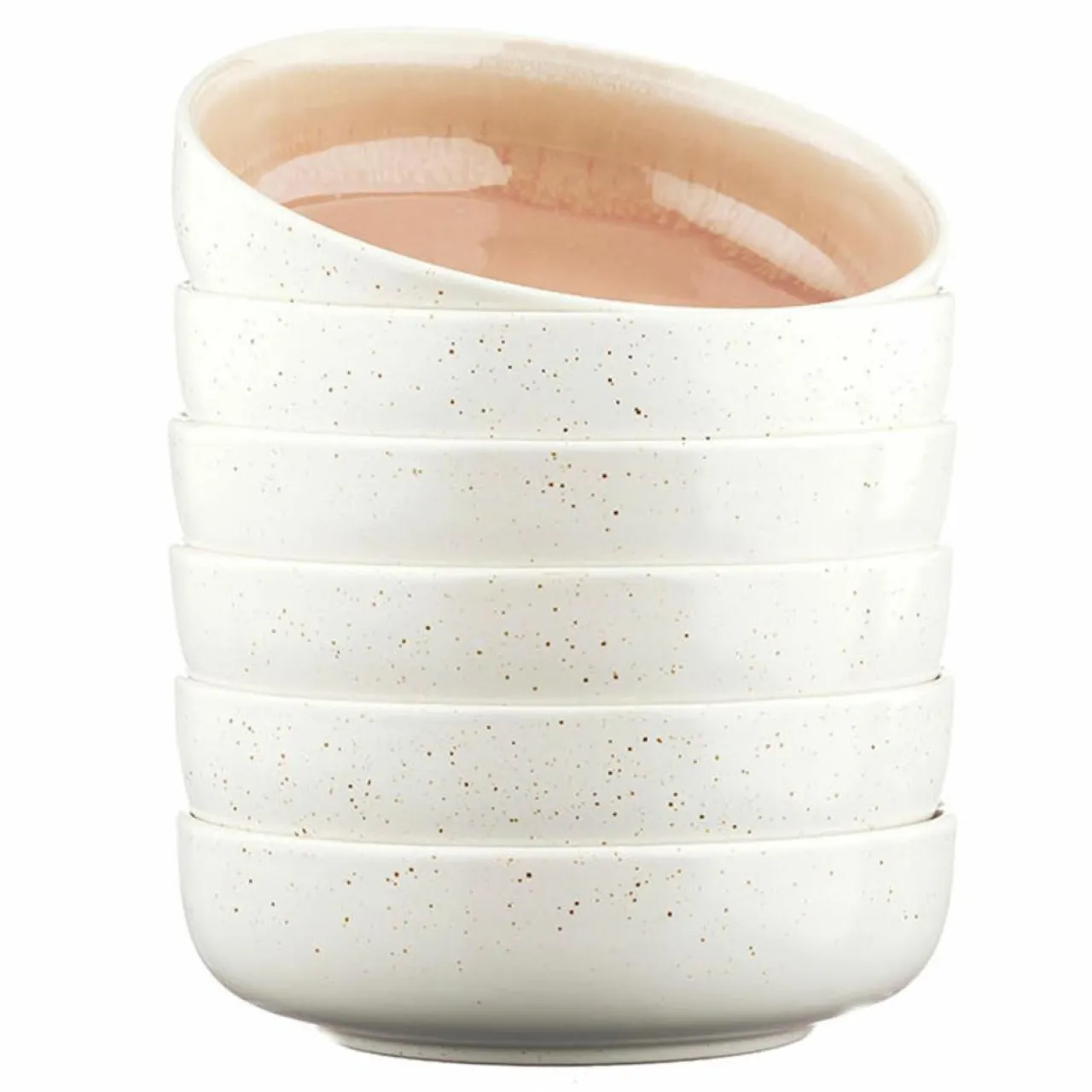 6 Bols Oxygen rose poudre/beige - D.17.5 cm