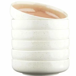 6 Bols Oxygen rose poudre/beige - D.22 cm