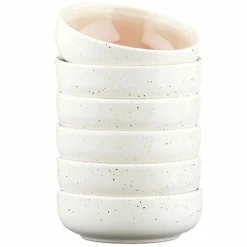 6 Bols Oxygen rose poudre/beige - D.9 cm