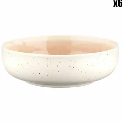 6 Bols Oxygen rose poudre/beige - D.13 cm