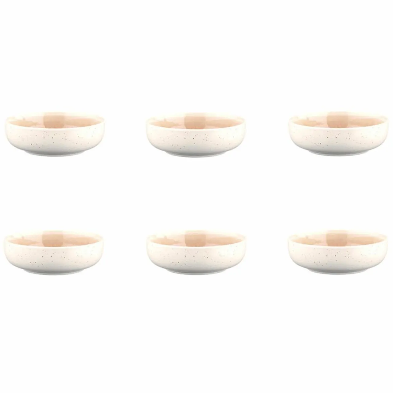 6 Bols Oxygen rose poudre/beige - D.13 cm