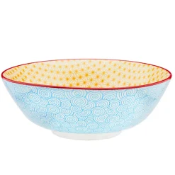 6 Bols Pattern Color bleu clair/rouge/jaune - D.21 cm