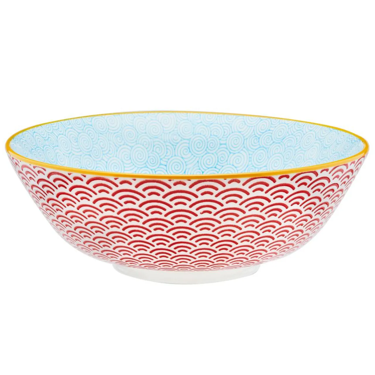 6 Bols Pattern Color bleu clair/rouge/jaune - D.21 cm