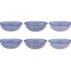 6 Bols Pattern Dark blue bleu foncé - D.21 cm