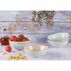 6 Bols Pattern Pastel rose pastel/bleu pastel/vert pastel - D.21 cm